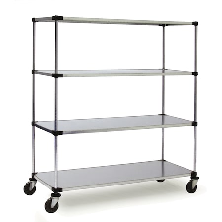 Technibilt Shelving Systems MB Solid Unit, w/Casters, 4 Shelf, 24x60x80 MB467SLD